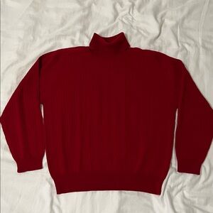 Liz Claiborne Vintage Merino Turtleneck Cable Sweater